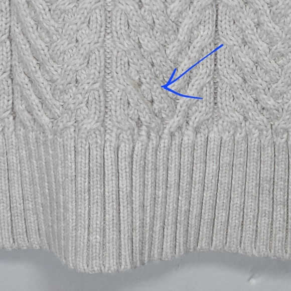 Croft & Barrow Women's Cable Knit Mock Neck Sweater Long Sleeve Fisherman XL GUC - Picture 4 of 10